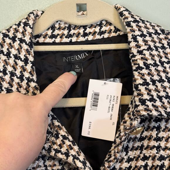 Intermix Outfit 2Piece Set Kiki Tweed Jacket XL & Coco Mini Button Mini Skirt 10 - Picture 8 of 16